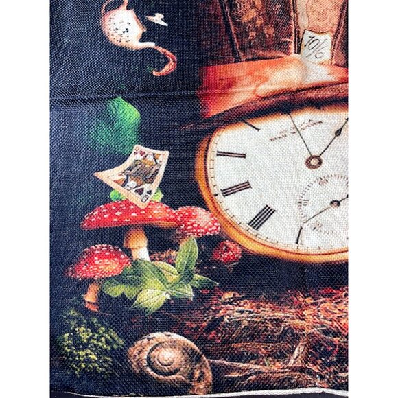 Alice Wonderland Accent Pillowcase Clock Rabbit Throw Pillow Cushion Cover Decor - Picture 7 of 14